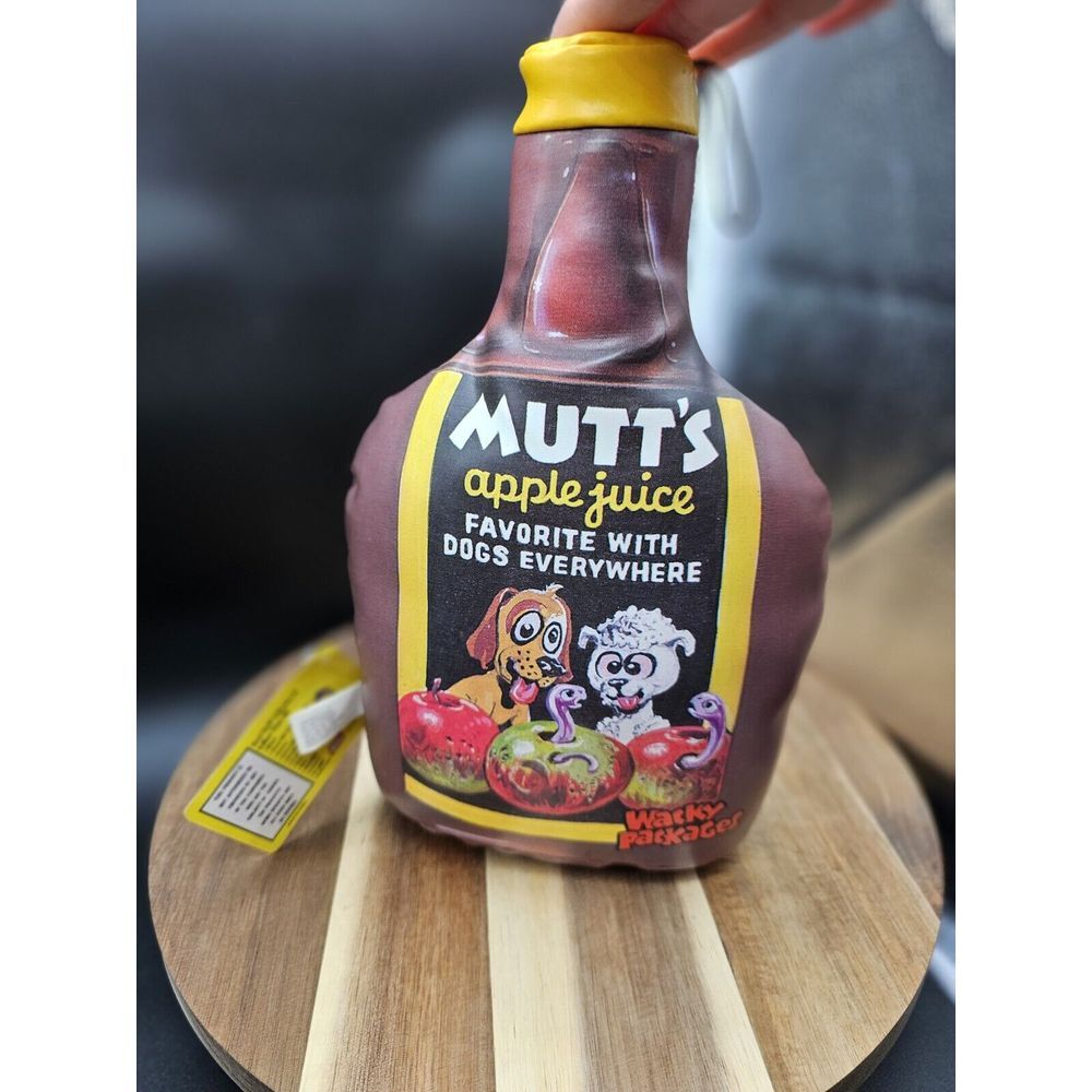 2006 Wacky Packages Topps Mutt's Apple Juice Plush New With Tag